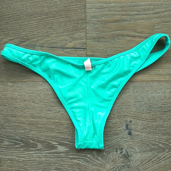 Victoria's Secret Teal Brazil Cheeky Bikini Bottom Ruched Back-S (Top Sold Sep) - Picture 9 of 10